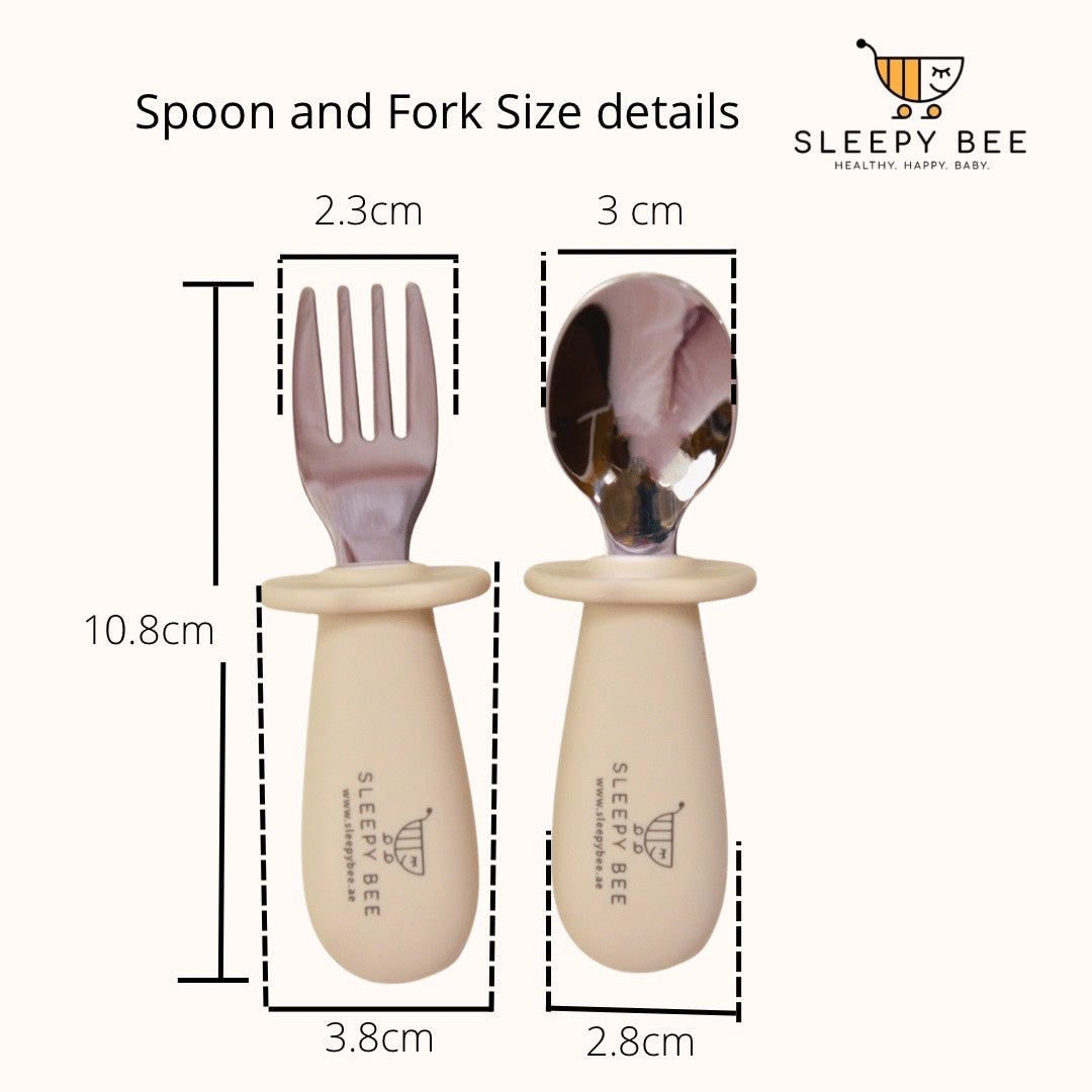 Stainless Training Baby Spoon and Fork